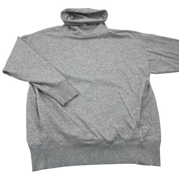 Aerie Gray Mock Neck Sweatshirt Pullover Women's Medium Casual Lightweight - Picture 1 of 6